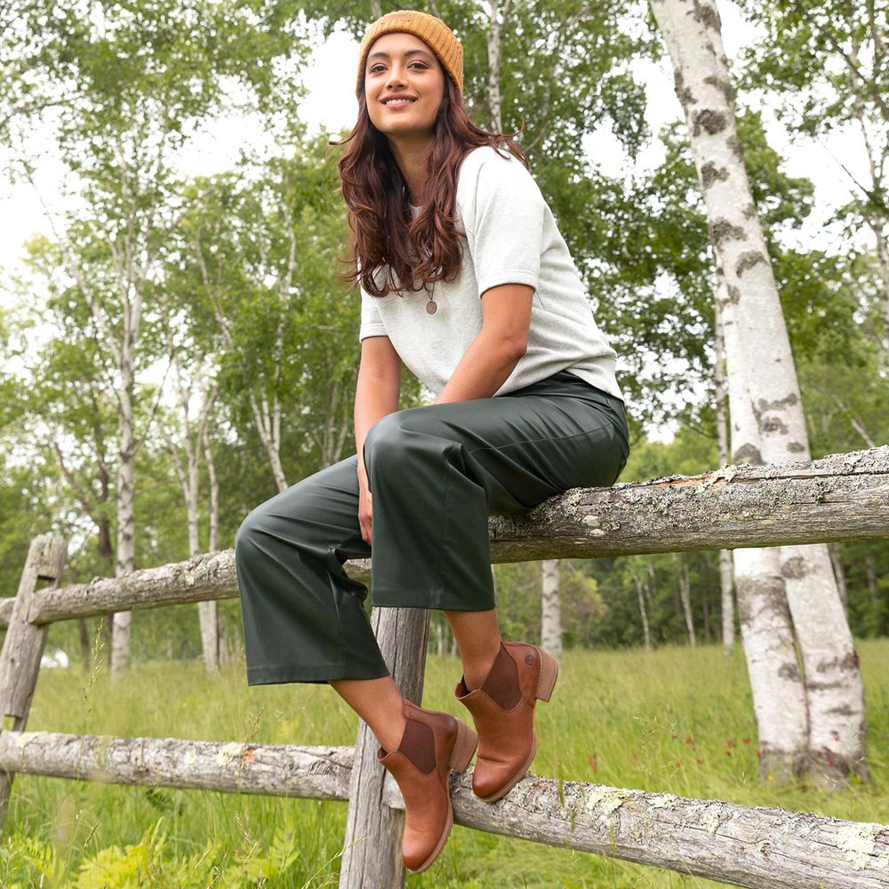 Botas Chelsea Feminino - Timberland Sutherlin Bay Baixo - XKFOW0479 - Marrom